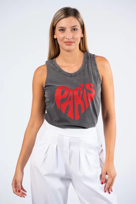 T-Shirt Paris Ανθρακί