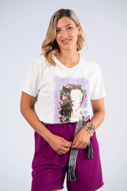 T-shirt Princess Lilac-White