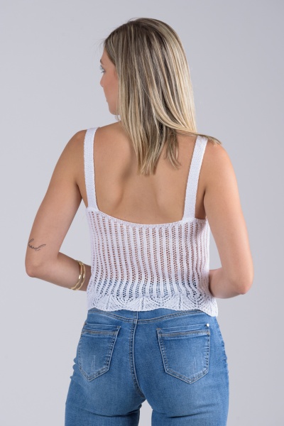 Top Net Knitting White