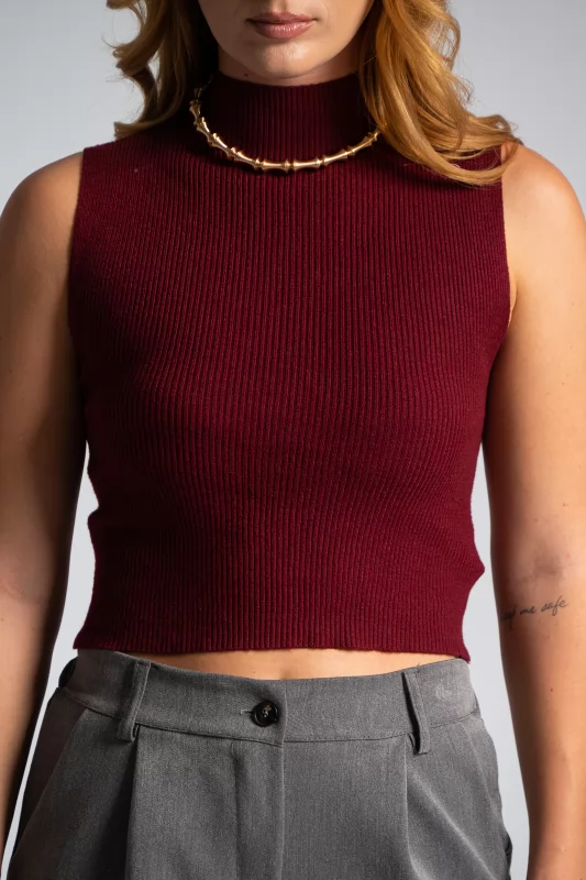 Top Half Turtleneck Rib