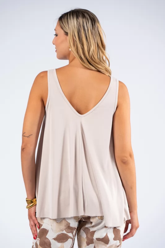 Top Line A Rib Beige