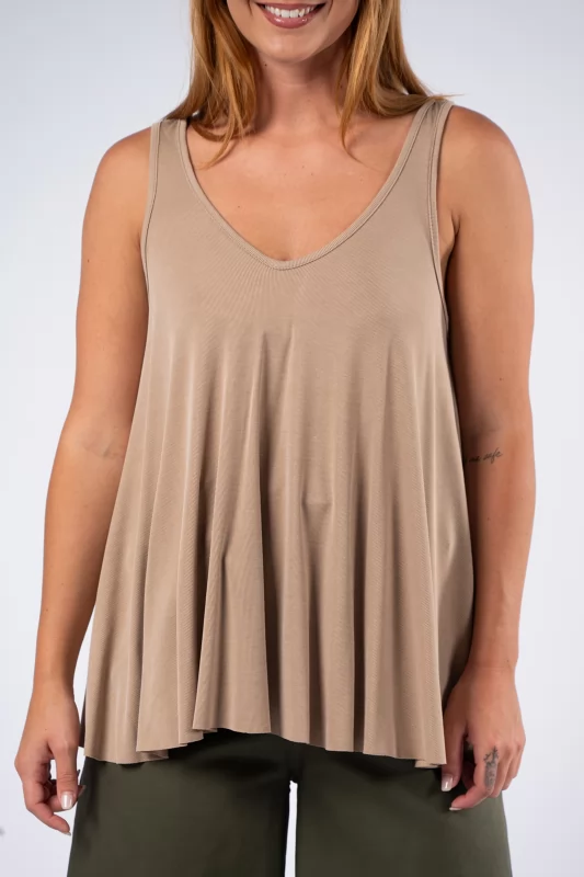 Top Line A Rib Taupe