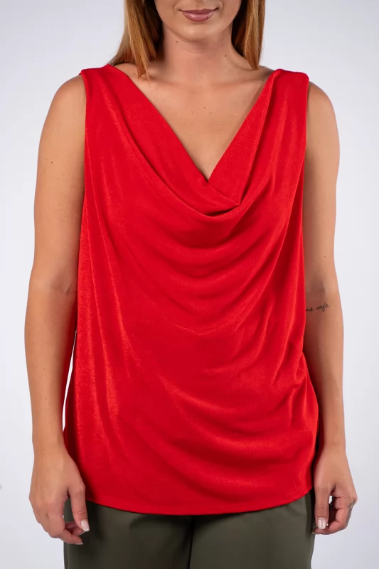 Top Draped Red