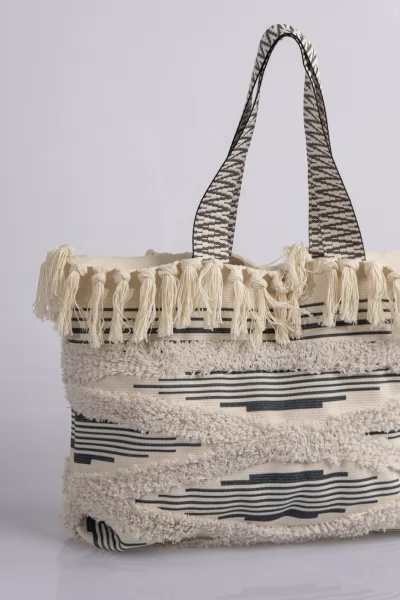 Boho Bag Stripes Cream