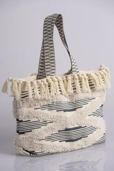 Boho Bag Stripes Cream