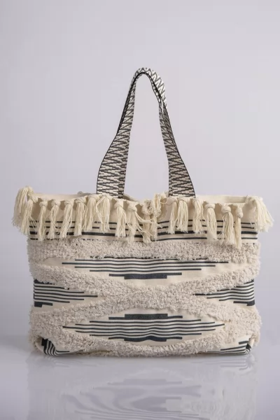 Boho Bag Stripes Cream