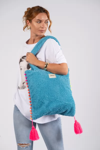 Shoulder Bag Towel Sky Blue