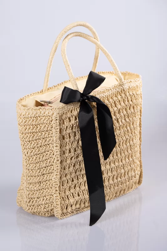 Bag Straw Beige