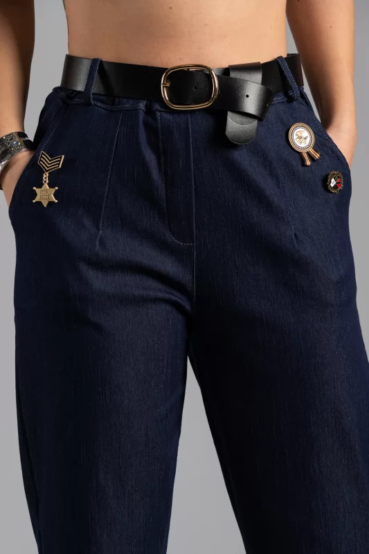 Denim Pants Baggy Belt