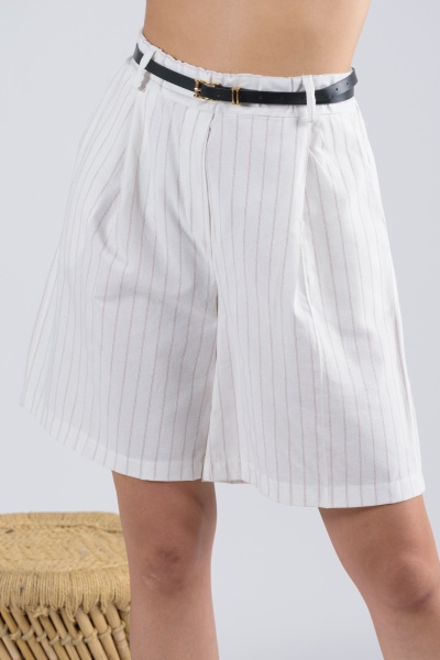 Bermuda Thin Stripes  White