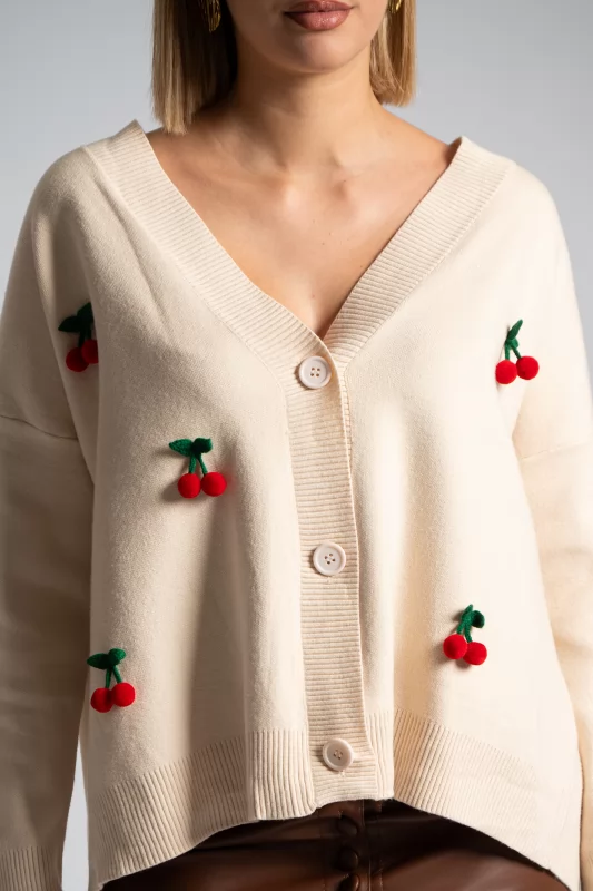 Cardigan 3D Cherries