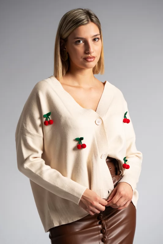 Cardigan 3D Cherries