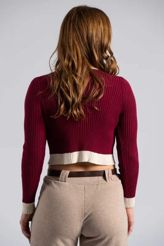 Ζακέτα Crop Top Rib