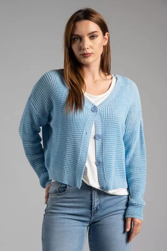 Cardigan Perforated Knitted