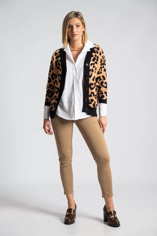 Cardigan Buttons Leopar