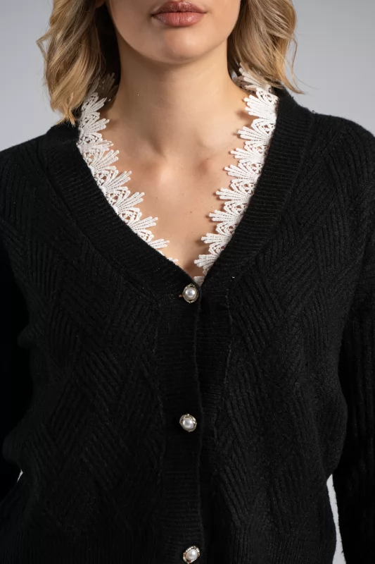 Cardigan Knitted Embroidery