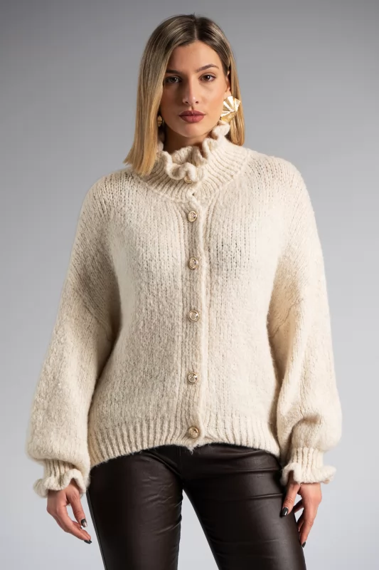 Cardigan Knitted Volan