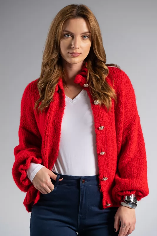 Cardigan Knitted Volan