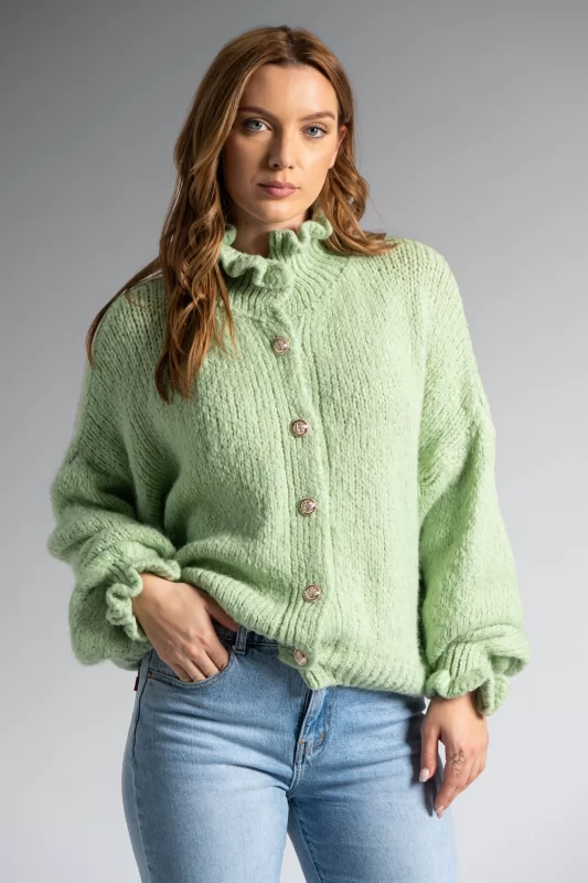 Cardigan Knitted Volan