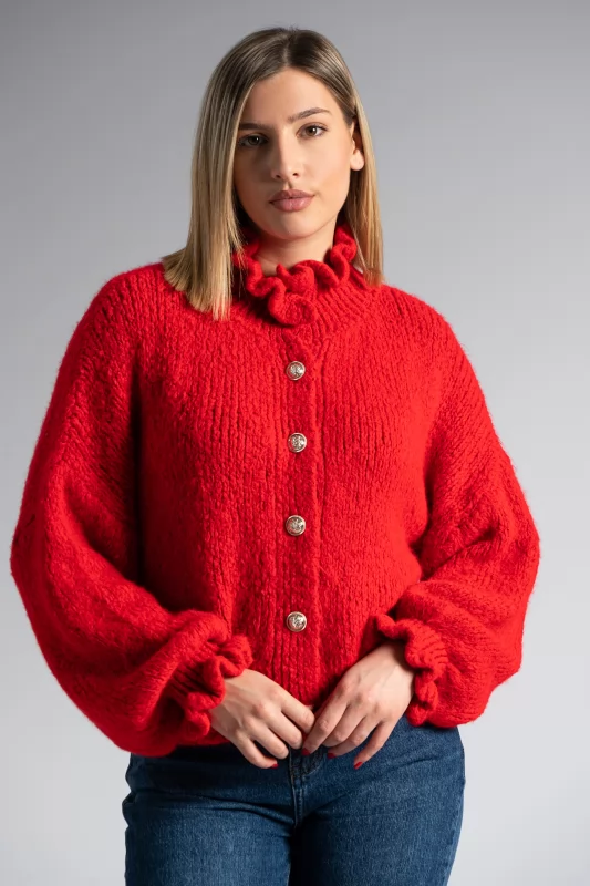 Cardigan Knitted Volan