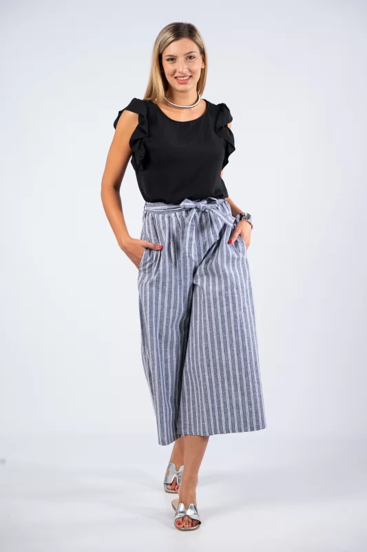 Zip-Kilote Linen Stripes Anthracite