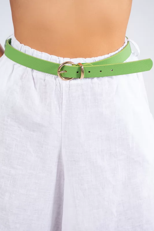 Leatherette belt Tokas Lime